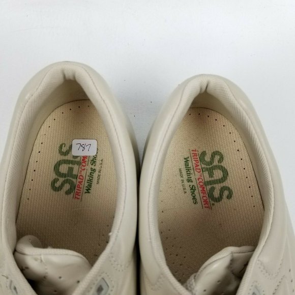 SAS Time Out Mens Walking Shoes Beige Leather 13 M - Picture 6 of 8